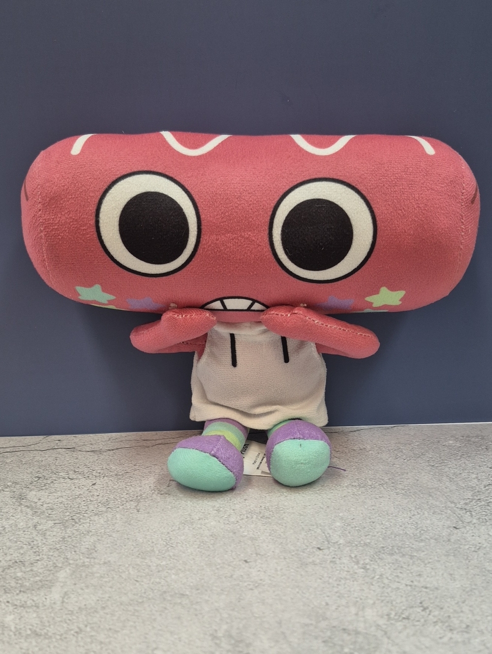 Pink Star-Faced Plush Character for Kids